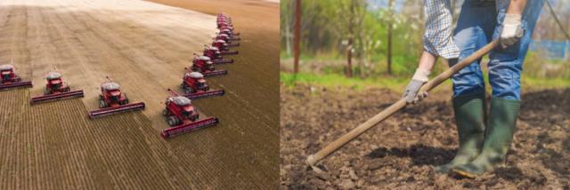 agriculture industr vs binage à la main
